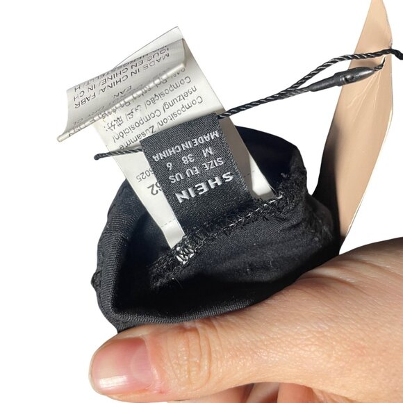 Shein BAE Womens Black Fringe Sleeveless Dress US M 6 EU 38 - Picture 5 of 5